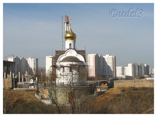 Строительство часовни в честь Всех Святых, фото в апреле 2008 года