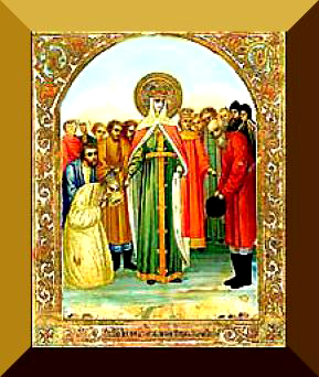 Православие, икона преподобной Евдокии, в иночестве Евфросинии